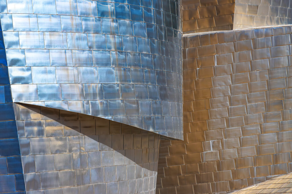 Detailansicht des Guggenheim Museum / Bilbao