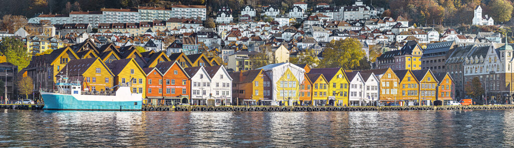 Panorama des Hafen in Bergen