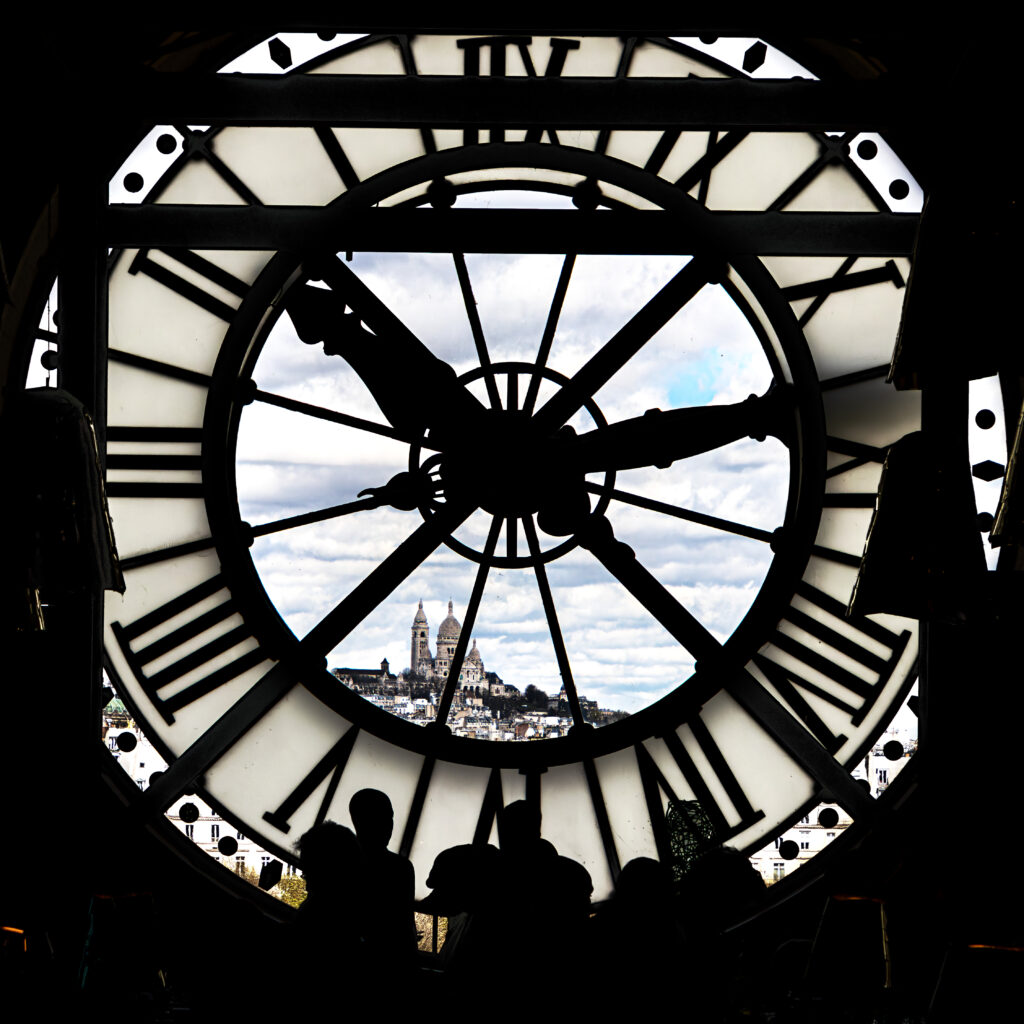 Paris: Museum-d´Orsay; Blick durch das Ziffernblatt der Uhr